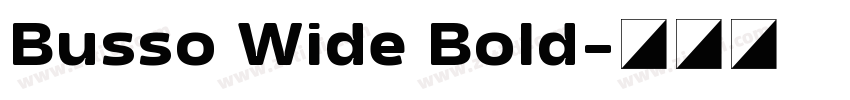 Busso Wide Bold字体转换